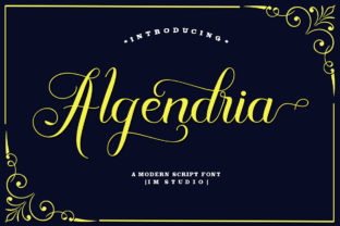 Algendria Font: Dynamic Script for Modern Campaigns