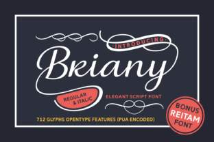 Briany: A Swashy Script Font for Digital Headers
