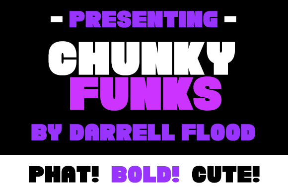 Chunky Funks Typeface for Bold Maker Designs