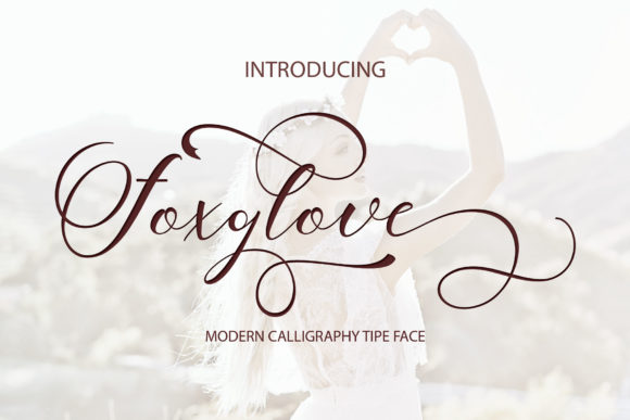 Foxglove Script Typeface for Elegant Crafts