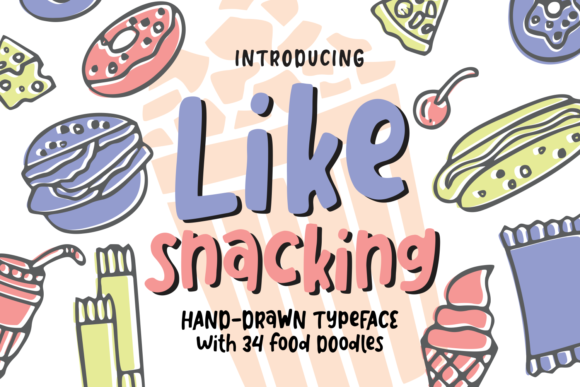 Like Snacking Font for Crafty Product Labels