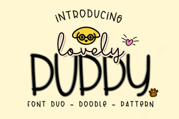 Lovely Puppy Duo: A Playful Font for Branding