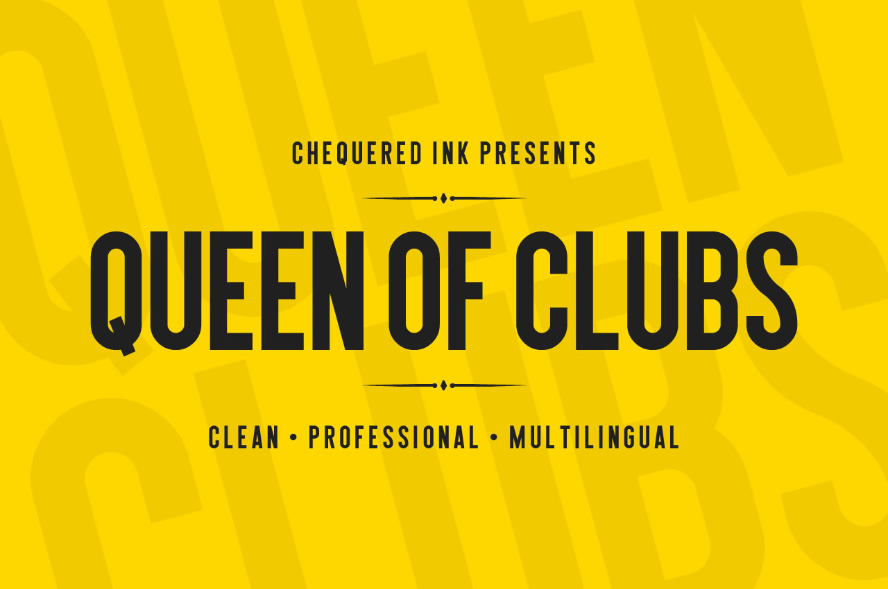 Queen of Clubs: A Refined Sans Serif Typeface